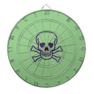 Green Skull Green Dart Dartscheibe