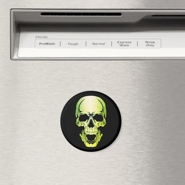 Green Skull Magnet (In Situ (Geschirrspüler))