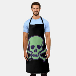 Green Skull Männer Koch Schürze