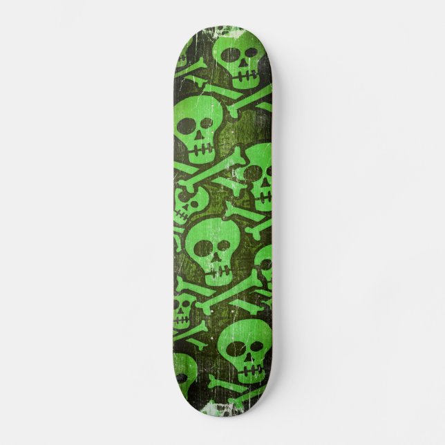 Green Skull Skateboard (Vorderseite)