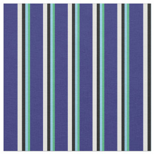 Green, Sky Blue, Black, Light Cyan & Midnight Blue Stoff