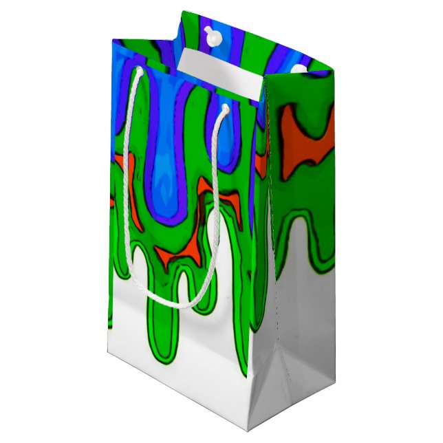 Green Slide Bag Kleine Geschenktüte (Vorderseite Schrägansicht)