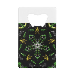 Green Smoke Mandala Design Geldbeutel Flaschenöffner