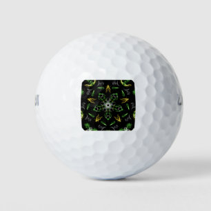 Green Smoke Mandala Design Golfball