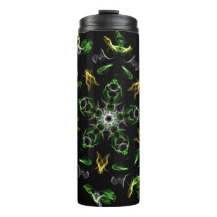 Green Smoke Mandala Design Thermosbecher