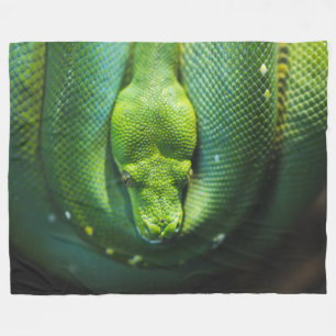 GREEN SNAKE FLEECEDECKE