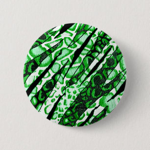 Green Snake Skin Camouflage Button
