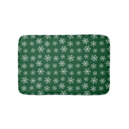 Green Snowflake Bath Mat Badematte