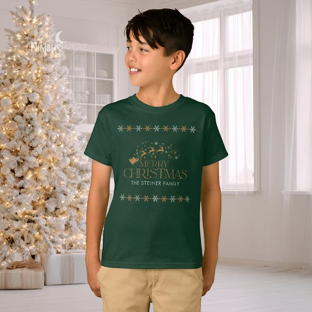 Green Snowflake Christmas Kids Shirt (Von Creator hochgeladen)