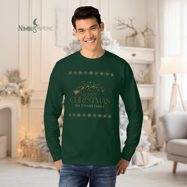 Green Snowflake Christmas Mens Shirt (Von Creator hochgeladen)
