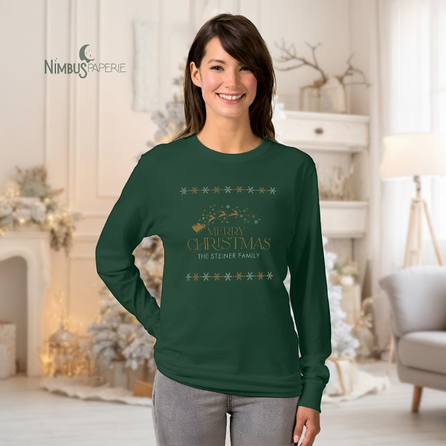 Green Snowflake Christmas Womens Shirt (Von Creator hochgeladen)
