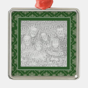 Green Snowflake Muster Weihnachtsschmuck