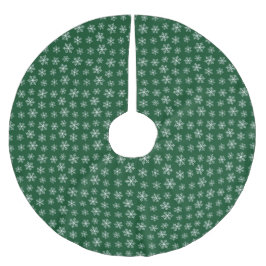 Green Snowflake Tree Skirt Polyester Weihnachtsbaumdecke