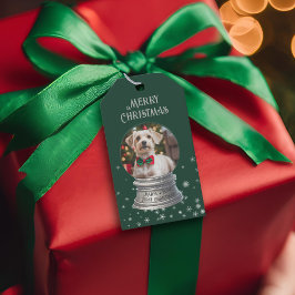 Green Snowglobe Snowflake Foto Geschenkanhänger