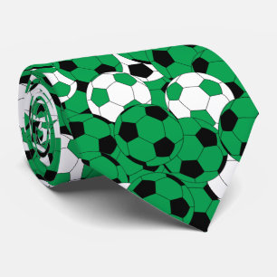 Green Soccer Ball Collage - Zweiseitige Printwerbu Krawatte