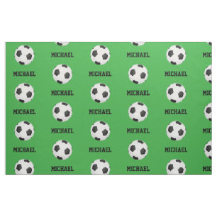 Green Soccer Ball Individuelle Name Personalisiert Stoff