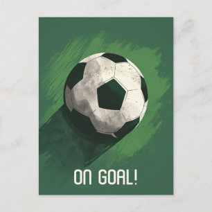 Green Soccer Ball Postkarte