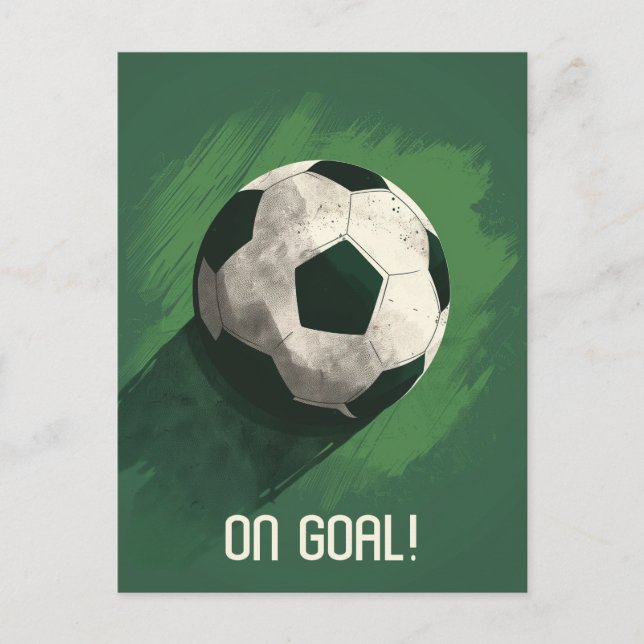 Green Soccer Ball Postkarte (Vorderseite)
