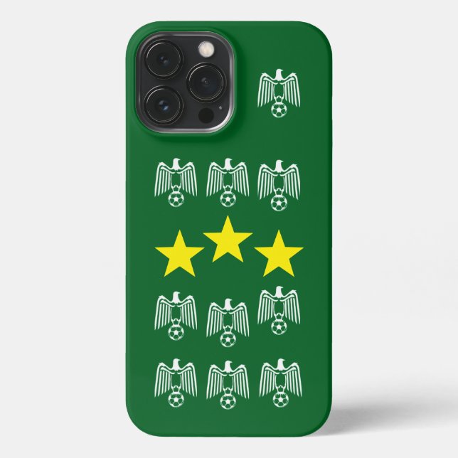 Green Soccer Champions Phone Case - Adler & Stars iPhone 13 Pro Max Hülle (Rückseite)