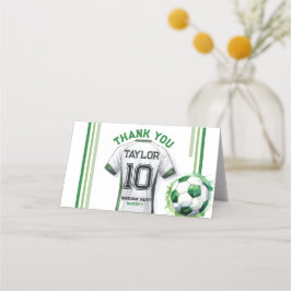 Green Soccer Sports Boy Jersey Kinder Danke Karte