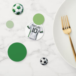 Green Soccer Sports Boy Jersey Kinder Table Confet Konfetti
