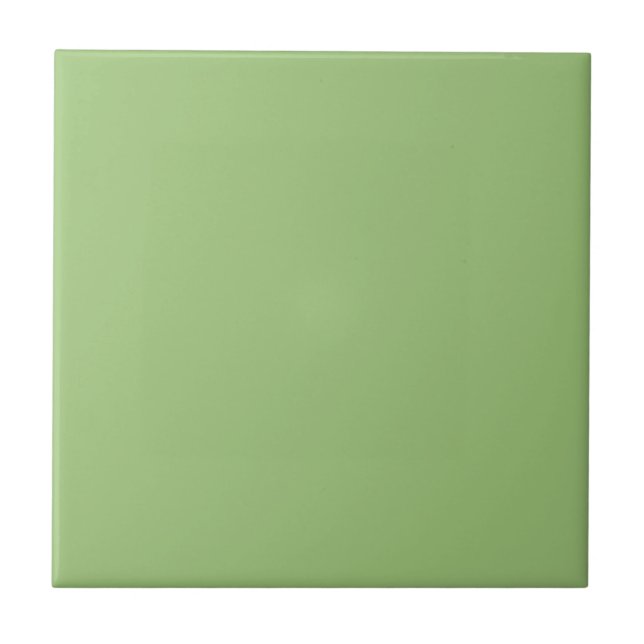 Green Solid Color Tile Fliese (Vorderseite)