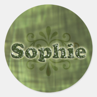 Green Sophie Runder Aufkleber
