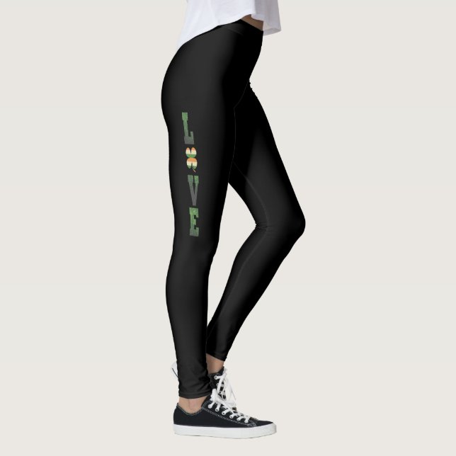 Green Sparkle Black Leggings - Frauenurlaub (Rechts)