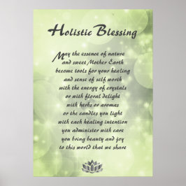 Green Sparkle Holistic Blessing Poster