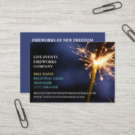 Green Sparkler Juli 4. Store Sales Fireworks Visitenkarte