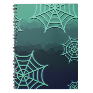 Green Spiderweb Notizblock