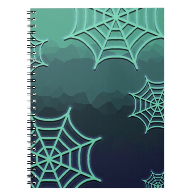 Green Spiderweb Notizblock (Vorderseite)