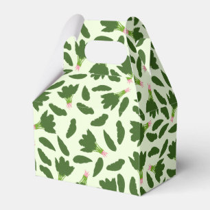 Green Spinach Blätter Muster Geschenkschachtel