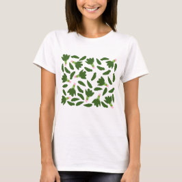 Green Spinach Blätter Muster T-Shirt
