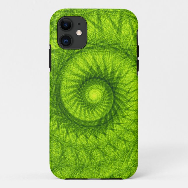 Green Spiral Fraktal Case-Mate iPhone Hülle (Rückseite)
