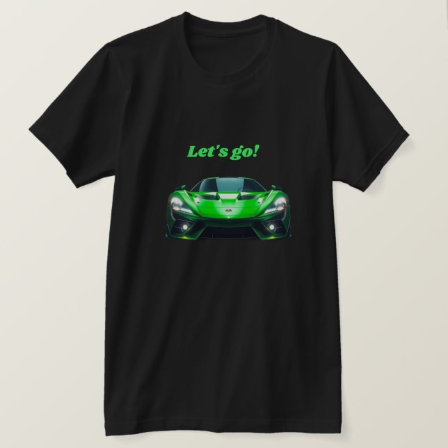 Green Sports Car T-Shirt (Design vorne)
