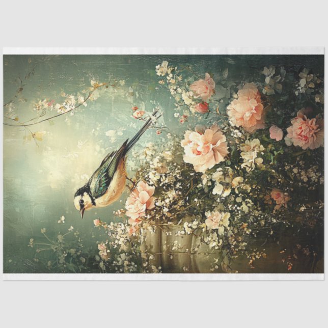 Green Spring Bird Seidenpapier (Vorderseite)