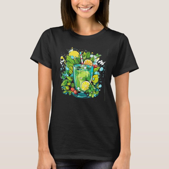 Green Springtime soft drink for spring Feelings T-Shirt (Vorderseite)