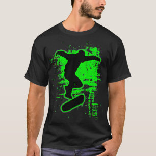 Green Spritzer Phantastisch Skateboarding Skater T-Shirt