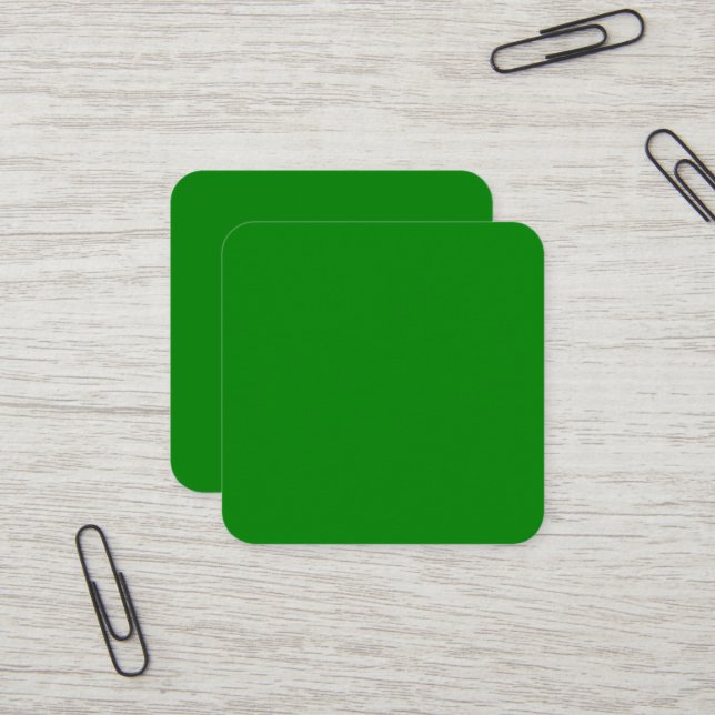 Green Square Business Card Quadratische Visitenkarte (Vorderseite/Rückseite Beispiel)