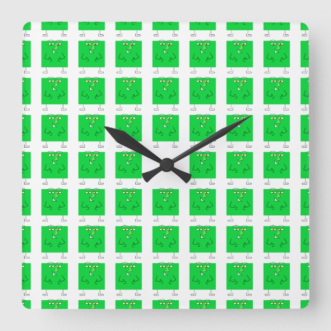 Green Square Typ Quadratische Wanduhr (Vorderseite)