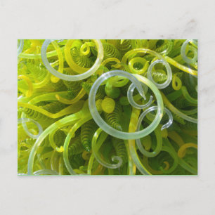 Green Squiggg Postcard Postkarte