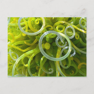 Green Squiggg Postcard Postkarte