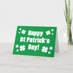 Green St Patrick's Day Card mit glücklichen Klee Karte