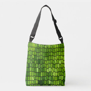 Green Stain Glass Look Tragetaschen Mit Langen Trägern