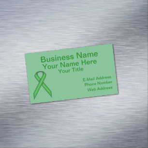 Green Standard Ribbon von Kenneth Yoncich Magnetische Visitenkarte