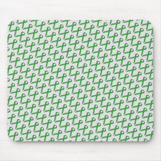 Green Standard Ribbon von Kenneth Yoncich Mousepad (Vorne)
