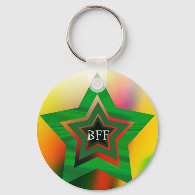 GREEN STAR BESTE FREUNDIN SCHLÜSSELANHÄNGER (Vorderseite)