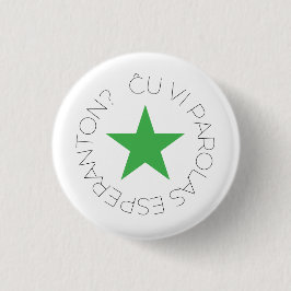 Green Star Button, Esperanto/Verda Stelo 2 Button