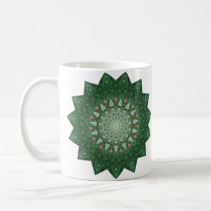 Green Star Mandala Kaffeetasse